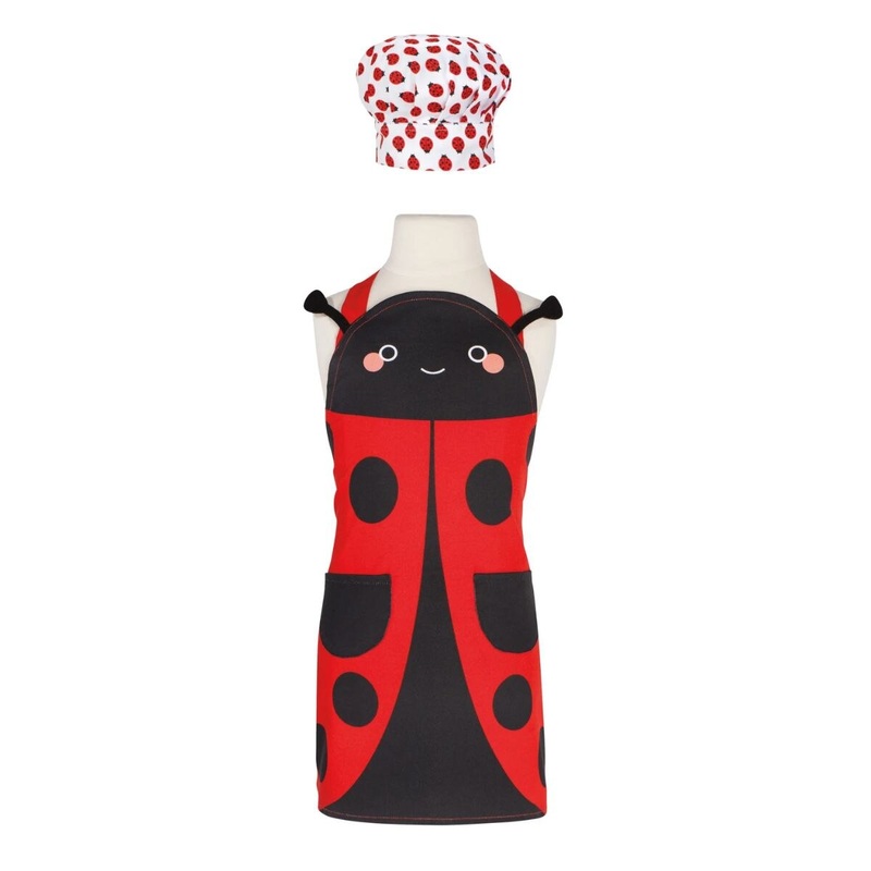Ladybug Daydream Kid's Apron & Hat Set