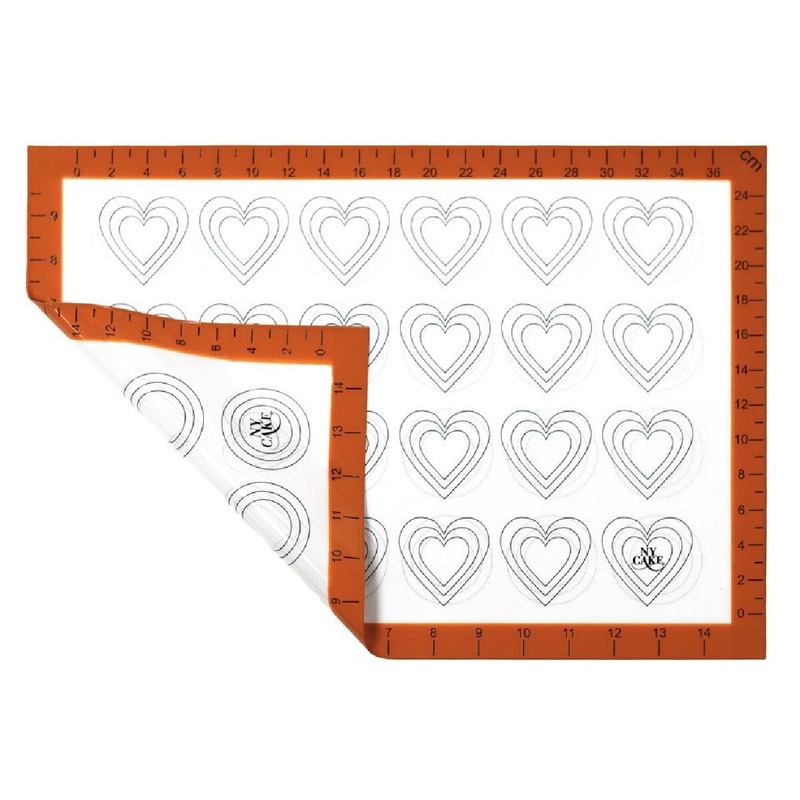 Reversible Silicone Macaron Mat - Round & Heart Shaped