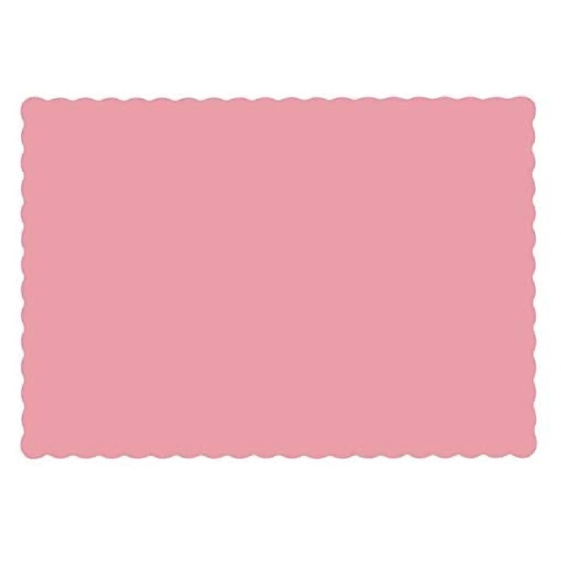 10" X 14" Dusty Rose Paper Placemat - 100 Ct.