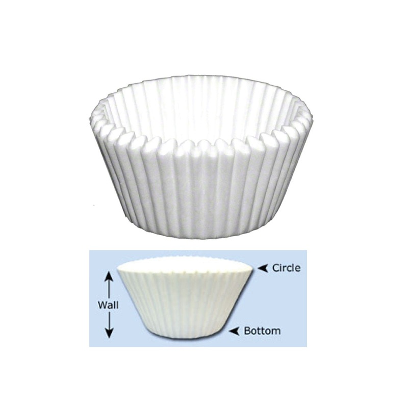 3" x 1-1/4" (5-1/2") White Baking Cups