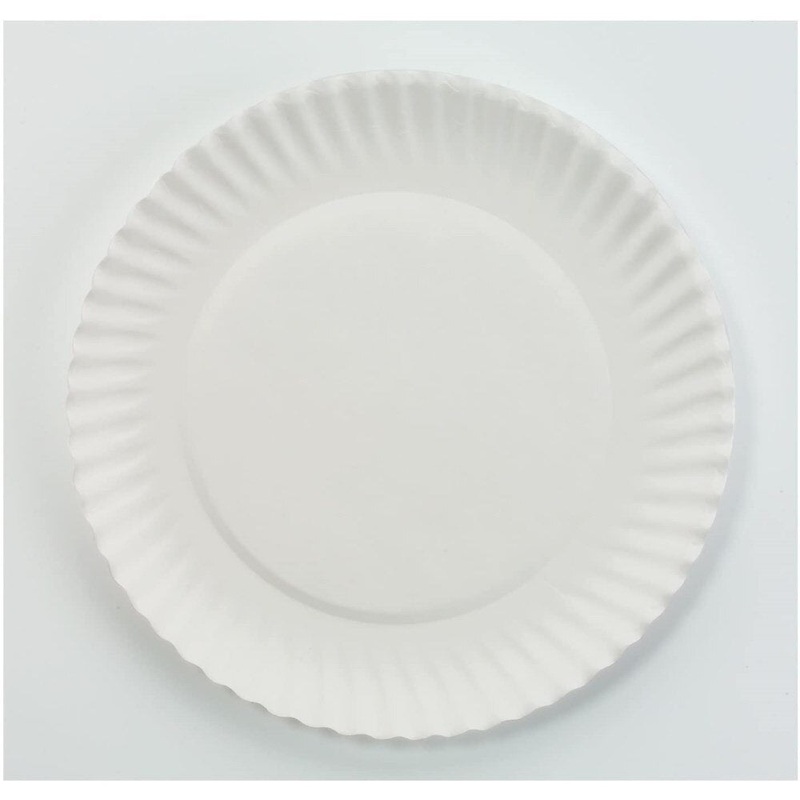 6" White Paper Plate - 100 Ct.