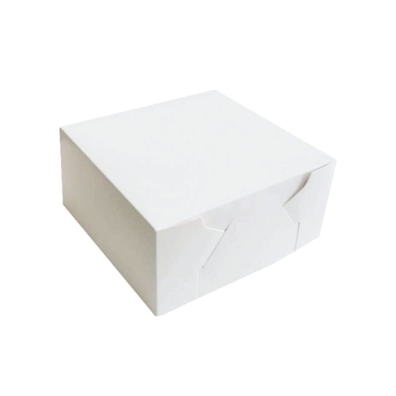 White Cake Box 9" x 9" x 4"