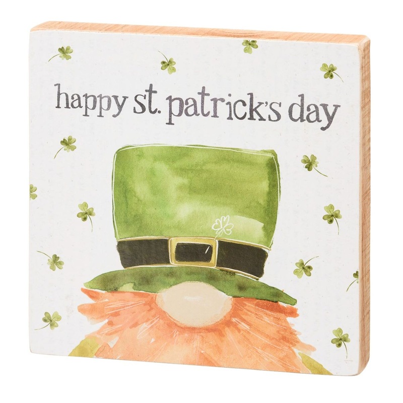 Block Sign Happy St Patricks