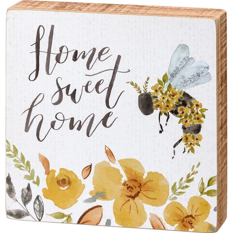 Box Sign Sweet Home 6"x6"