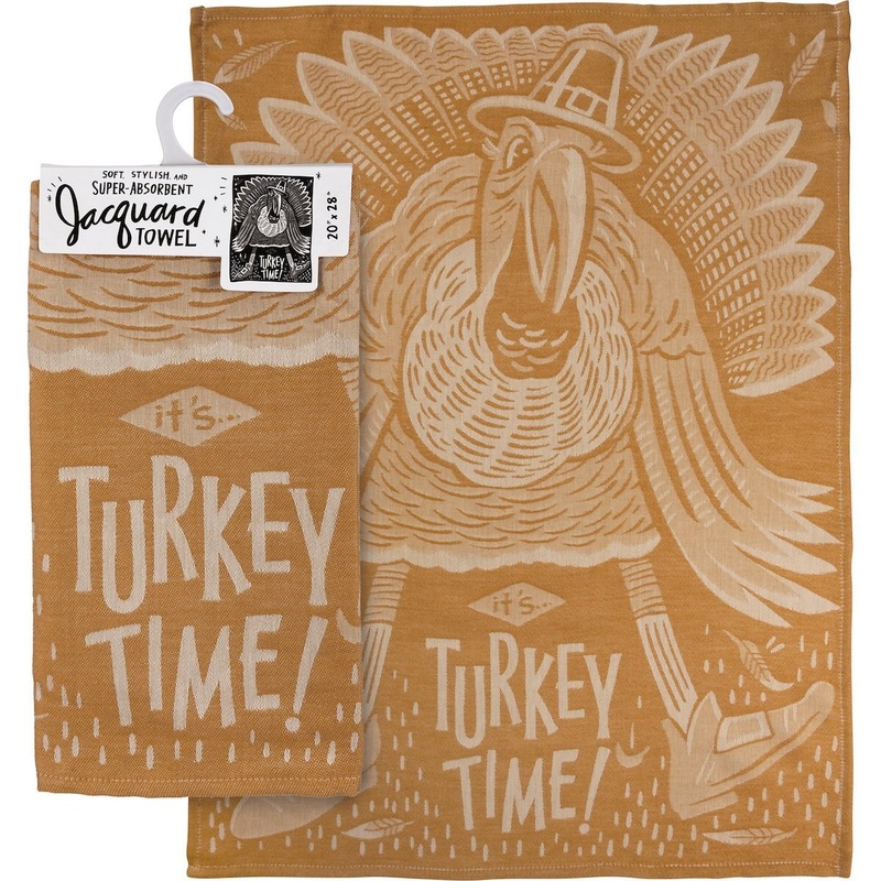 Gold Turkey Time Dish Towel