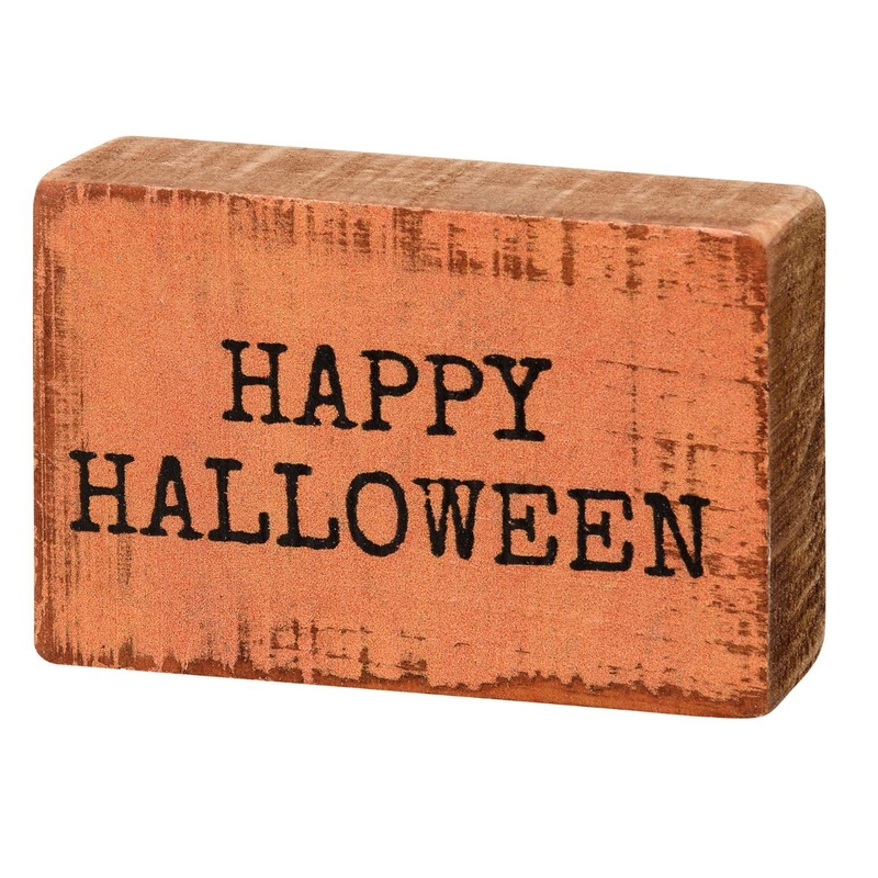 Happy Halloween Block Sign