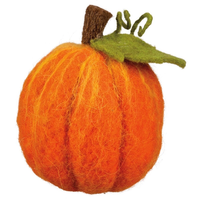 Felt Pumpkin - Large Orange