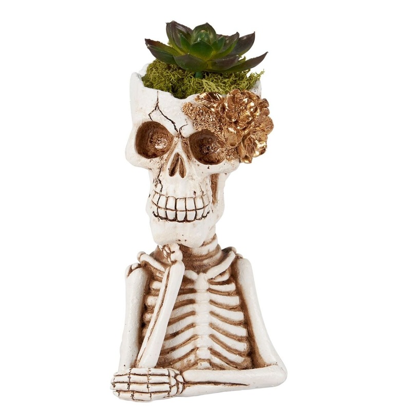 Skeleton Pot Figurine