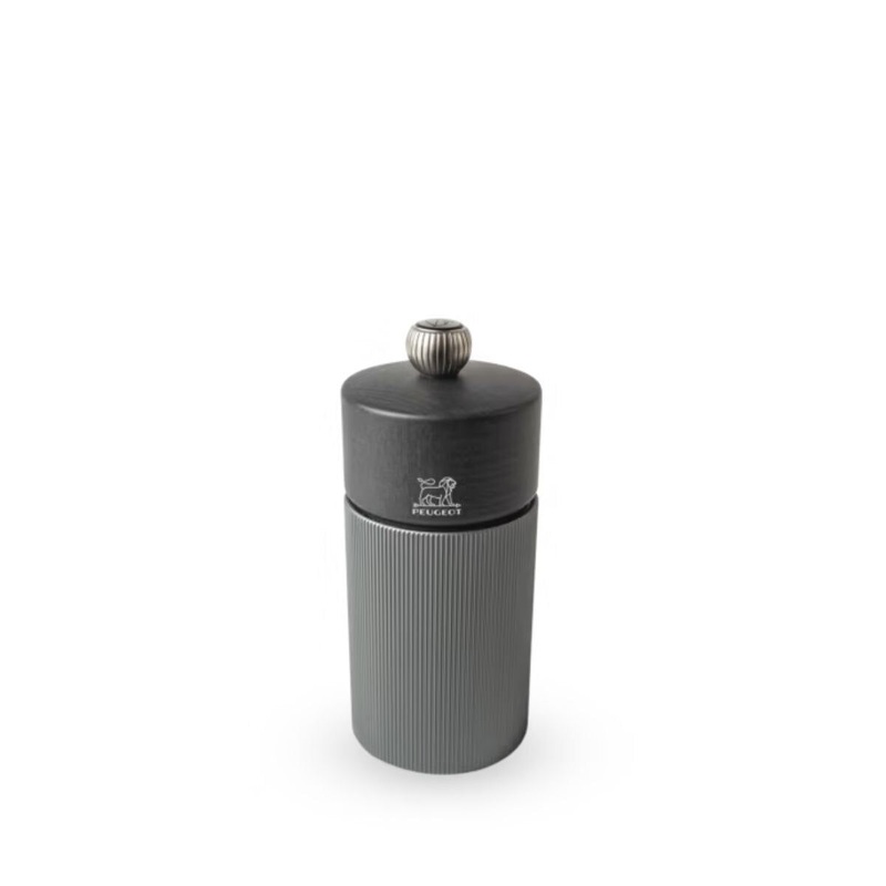 5" Dark Aluminum/Wood Line Pepper Mill