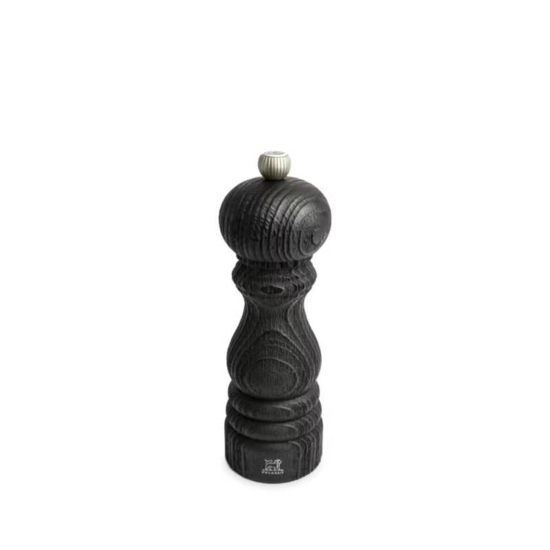 7" Black Paris Nature Salt Mill