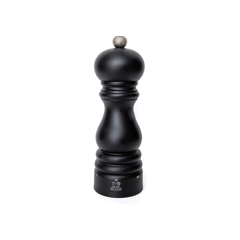 7" Satin Black Paris Select Salt Mill