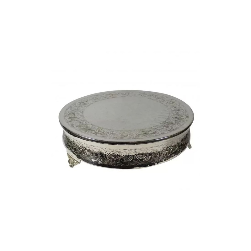 Cake Stand 22" Round Aluminum Footed(dis)