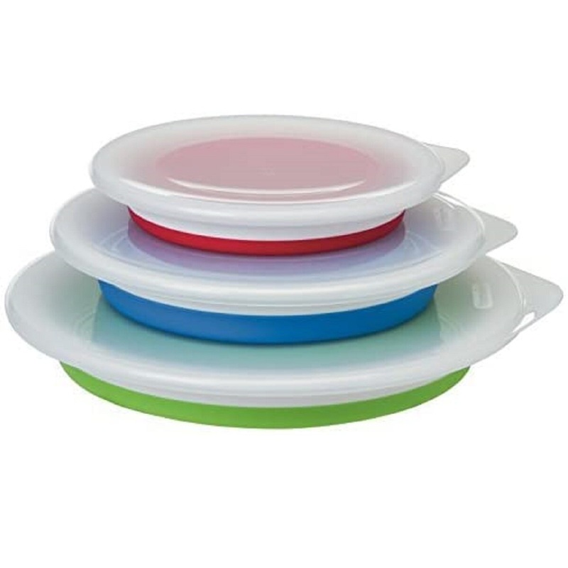 Collapsible Storage Bowls  with Leakproof Lids - Set of 3