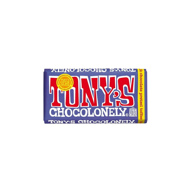 Dark Milk Pretzel Toffee Chocolate Bar 42% 6.35oz