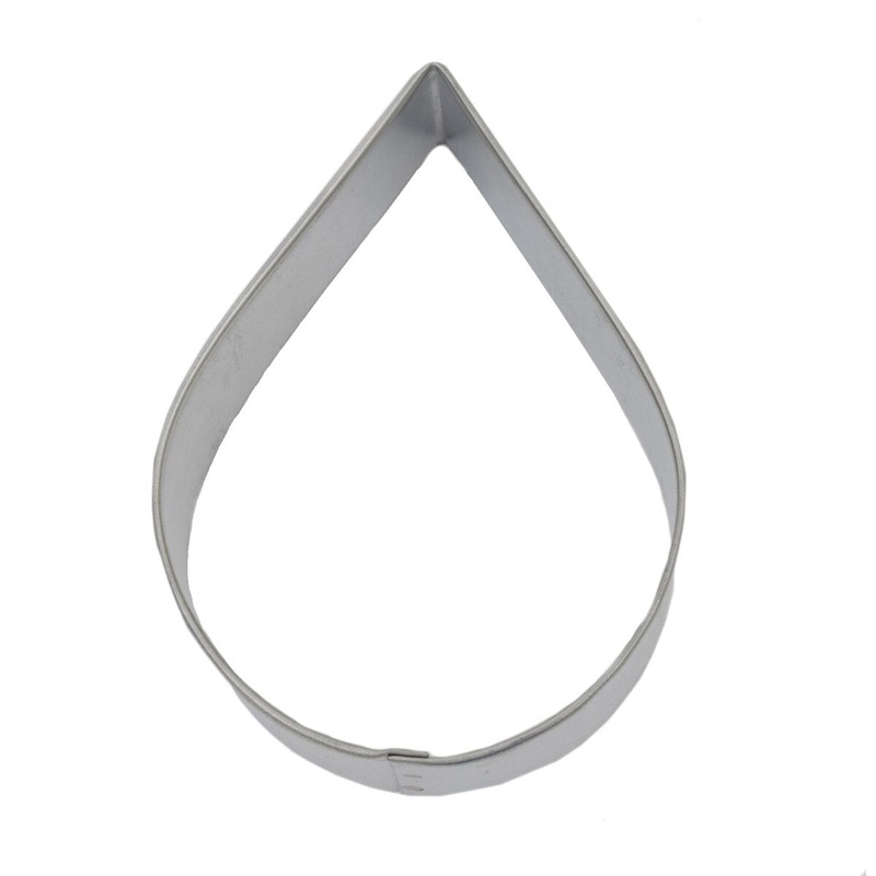 Tinplated Raindrop/Teardrop Cookie Cutter 3.5"