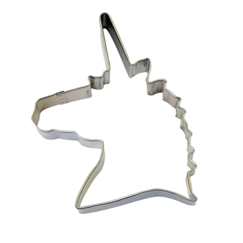 Tinplated Unicorn Head Cookie Cutter 4.75"
