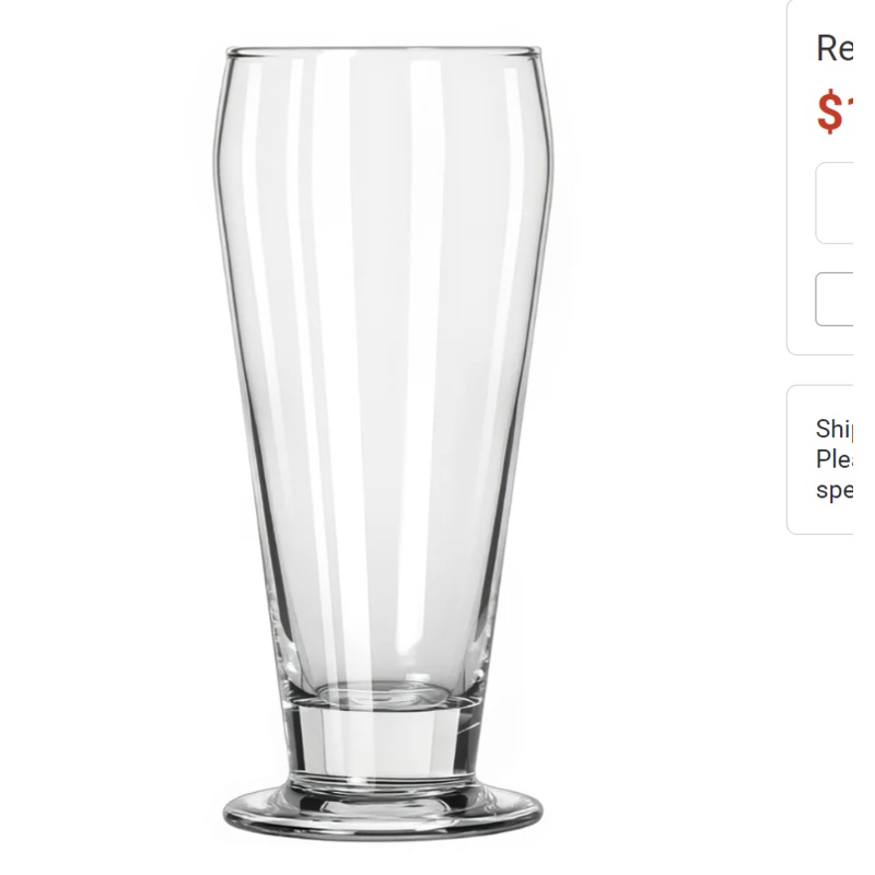Libbey 3812 12 oz Ale Glass - Safedge Rim & Foot Guarantee