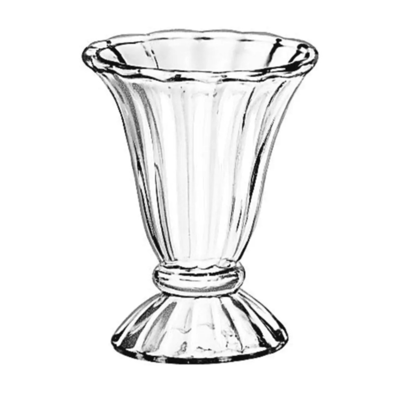 Libbey 5115 6 1/2 oz Footed Tulip Sundae Dish - Glass, Clear