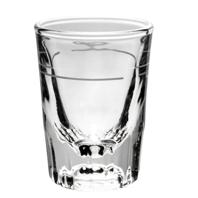Libbey 5126/A0007 2 oz Fluted Whiskey Shot Glass with 1 oz Cap Line