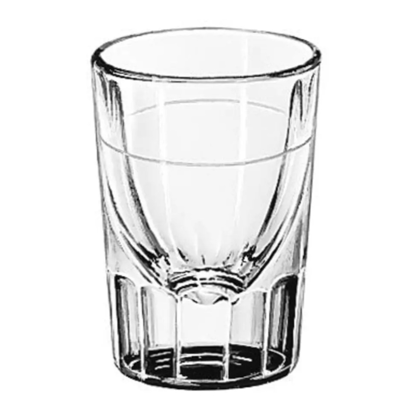 Libbey 5126/S0711 2 oz Fluted Whiskey Shot Glass with 7/8 oz Cap Line