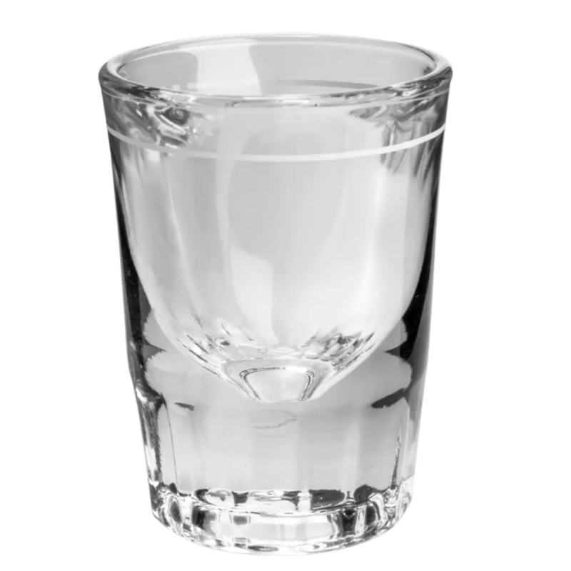 Libbey 5127/S0711 1 1/2 oz Fluted Whiskey Shot Glass with 7/8 oz Cap Line