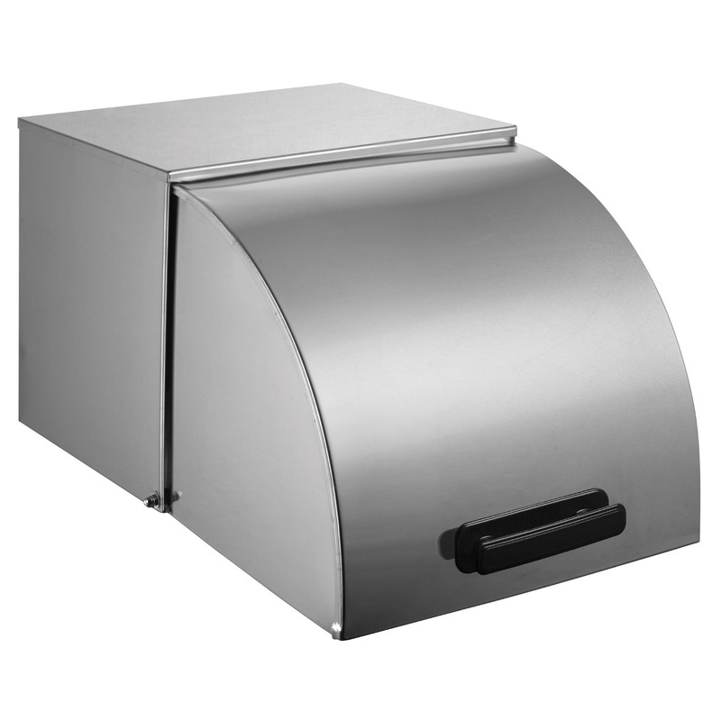 Winco C-RCF Stainless Steel Steam Table Food Pan Roll-Top Cover - Full Size - 2/Case