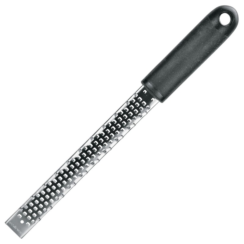 Winco GT-104 Stainless Steel Zester Blade Grater with Black Soft Grip Handle 15" - 72/Case