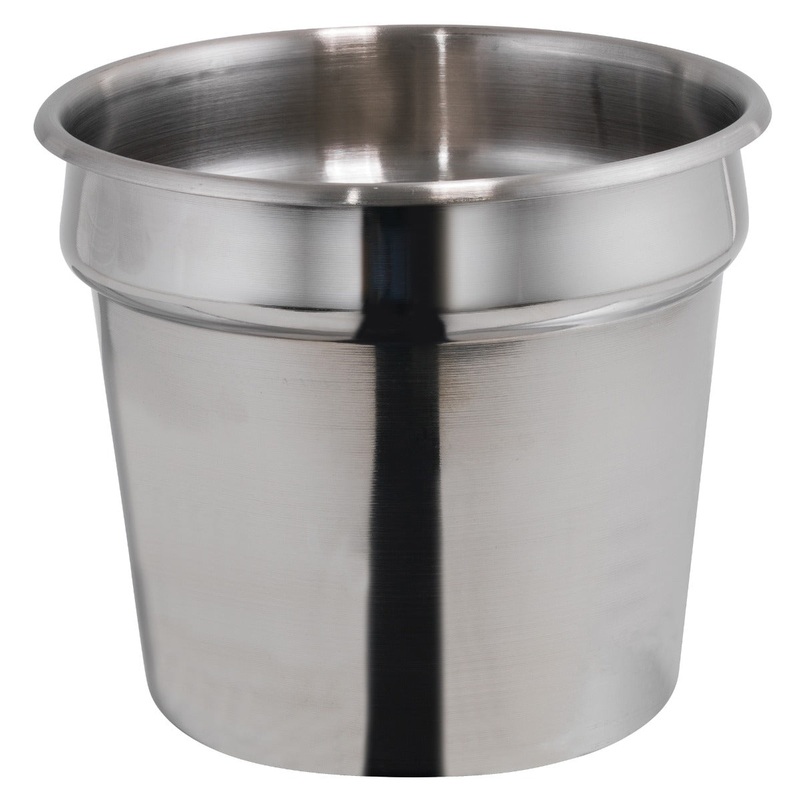 Winco INS-7.0 Mirror Finish Stainless Steel Inset Pan 7 qt. - 24/Case