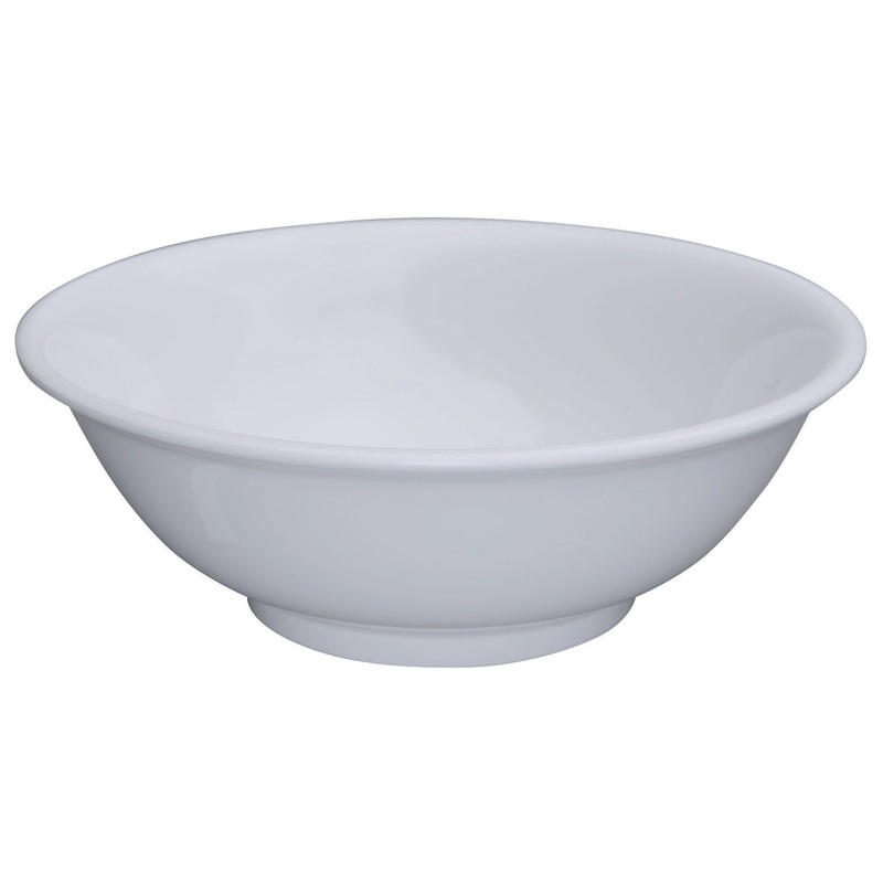 Winco MMB-32W Classic Melamine Rimless Bowl 32 oz. - White - 48/Case