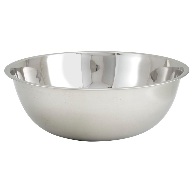 Winco MXB-3000Q Economy Stainless Steel Mixing Bowl 30 qt. - 12/Case