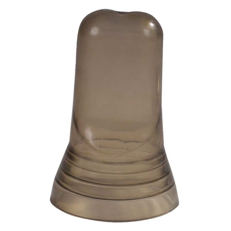 Winco PC-1 Flexible Plastic Universal Liquor Pourer Cover / Dust Cap - Smoke - 12/Case