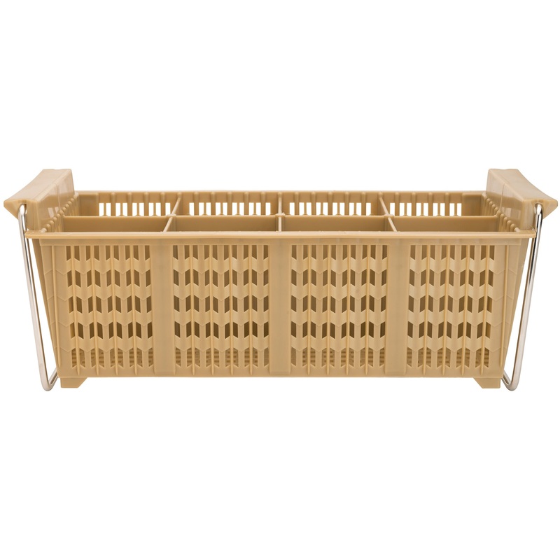Winco PCB-8 8-Compartment Flatware / Cutlery Dishwasher Basket with Handles 17" x 8" x 6"H - 12/Case
