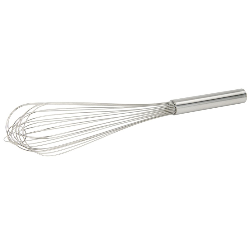 Winco PN-16 Stainless Steel Piano Whip / Whisk with Solid Handle 16" - 72/Case