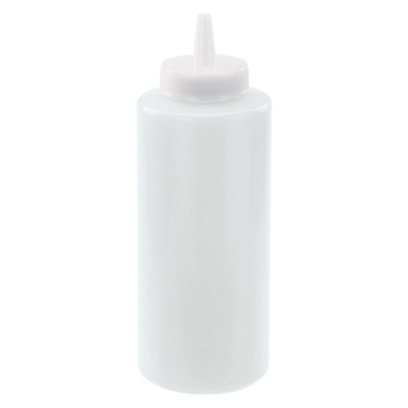 Winco PSB-12C Plastic Regular Squeeze Bottle 12 oz. - Clear - 6/Pack x 12 Packs/Case