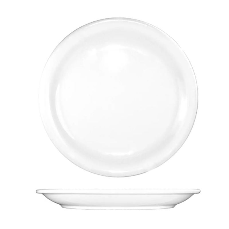 International Tableware BR-7 7 1/4" Round Brighton Plate - Porcelain, European White