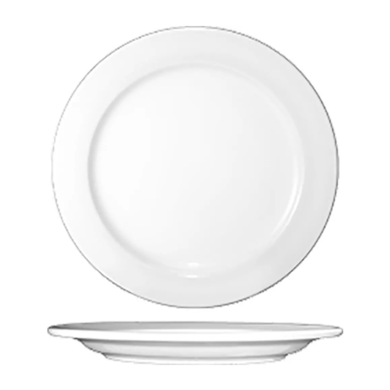 International Tableware DO-16 10 1/2" Round Dover Plate - Porcelain, European White