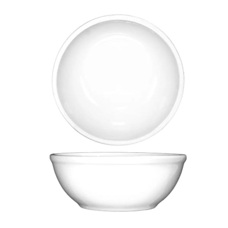 International Tableware DO-24 10 oz Dover Oatmeal/Nappie Bowl - Porcelain, European White
