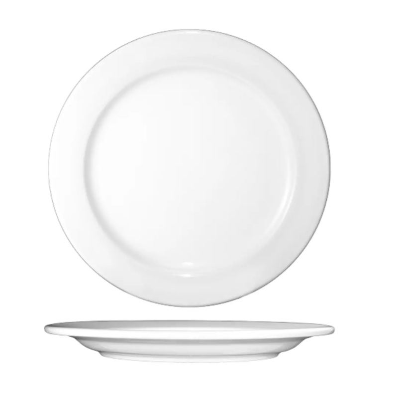 International Tableware DO-7 7 1/8" Round Dover Plate - Porcelain, European White