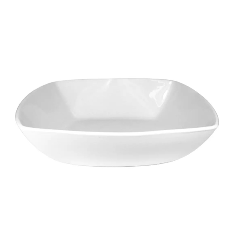 International Tableware QP-33 28 oz Square Quad Bowl - Porcelain, European White