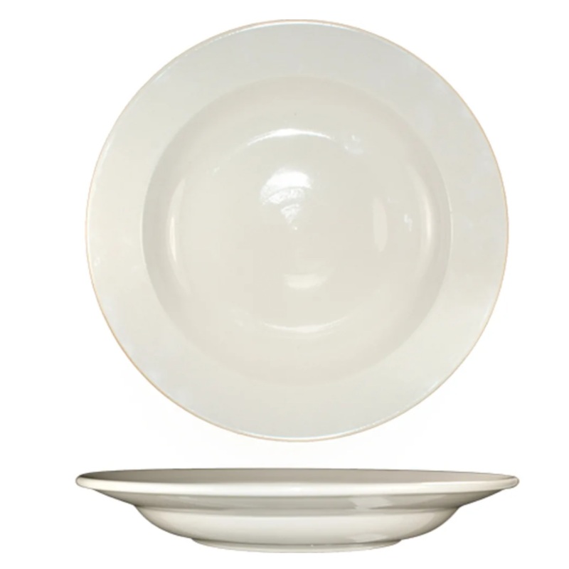 International Tableware RO-120 18 oz Roma Pasta Bowl - Ceramic, American White