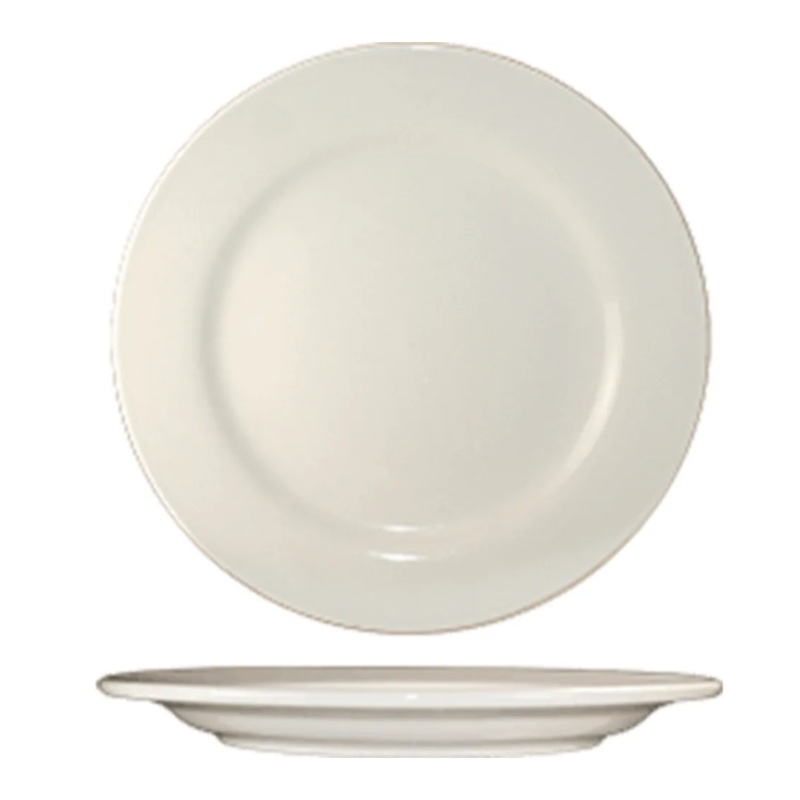 International Tableware RO-21 12" Round Roma Plate - Ceramic, American White
