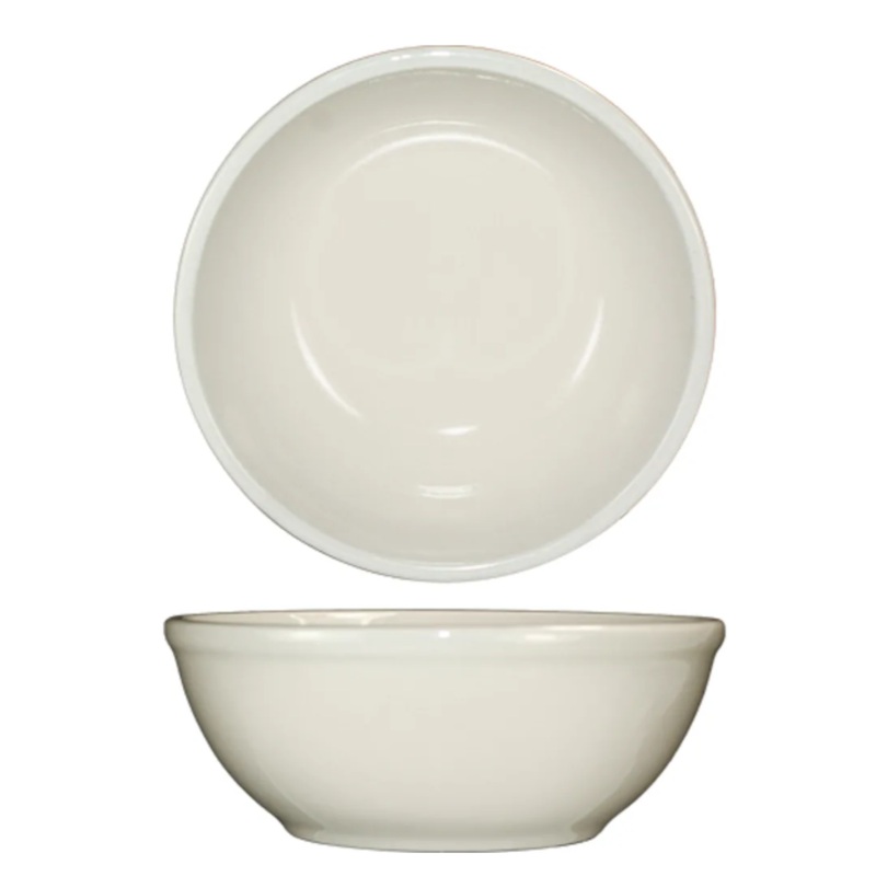International Tableware RO-24 11 oz Roma Oatmeal/Nappie Bowl - Ceramic, American White