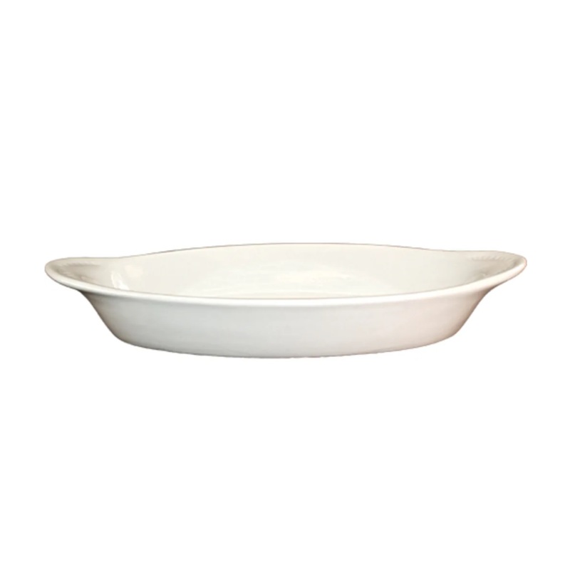 International Tableware WRO-12-AW 12 oz. Oval, Rarebit - Ceramic, American White