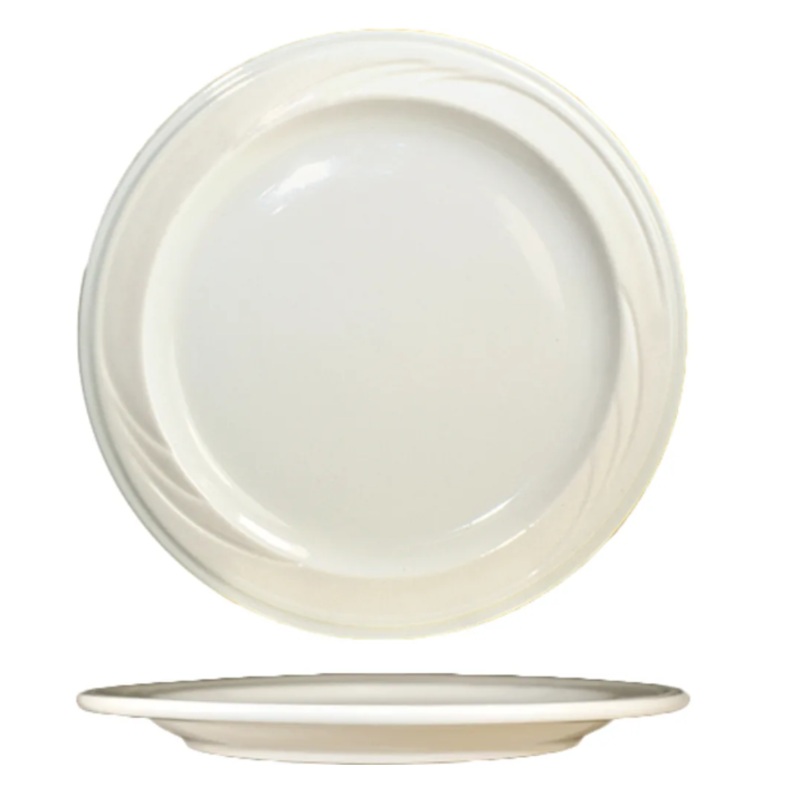 International Tableware Y-16 10 5/8" Round York Plate - Ceramic, American White