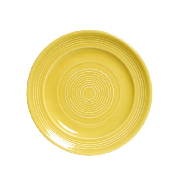 Tuxton CSA-062 6 1/4" Round Concentrix Plate - Ceramic, Saffron - 2ea/Case