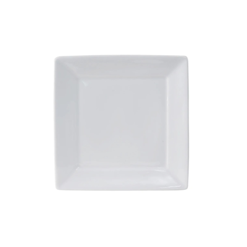 Tuxton GSP-006 10 1/8" Square Santorini Plate - China, Porcelain White