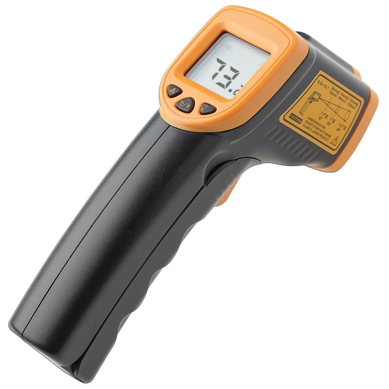 Winco TMT-IF1 Digital Infrared Thermometer with Backlit 1" LCD Display - (-26 to 608 Degrees F)