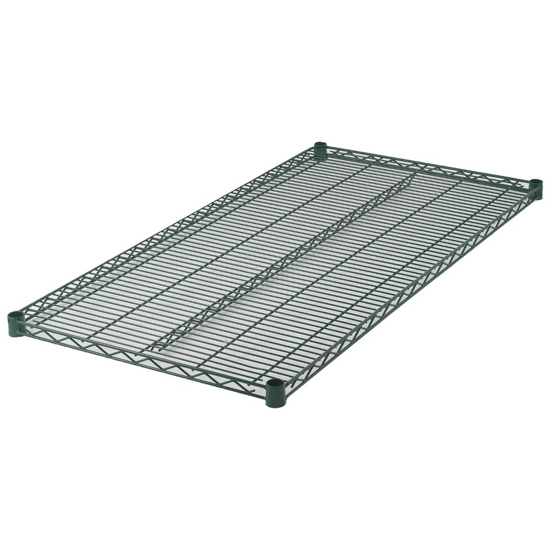 Winco VEX-2472 Green Epoxy Coated Wire Shelf 24" x 72"- 2/Case
