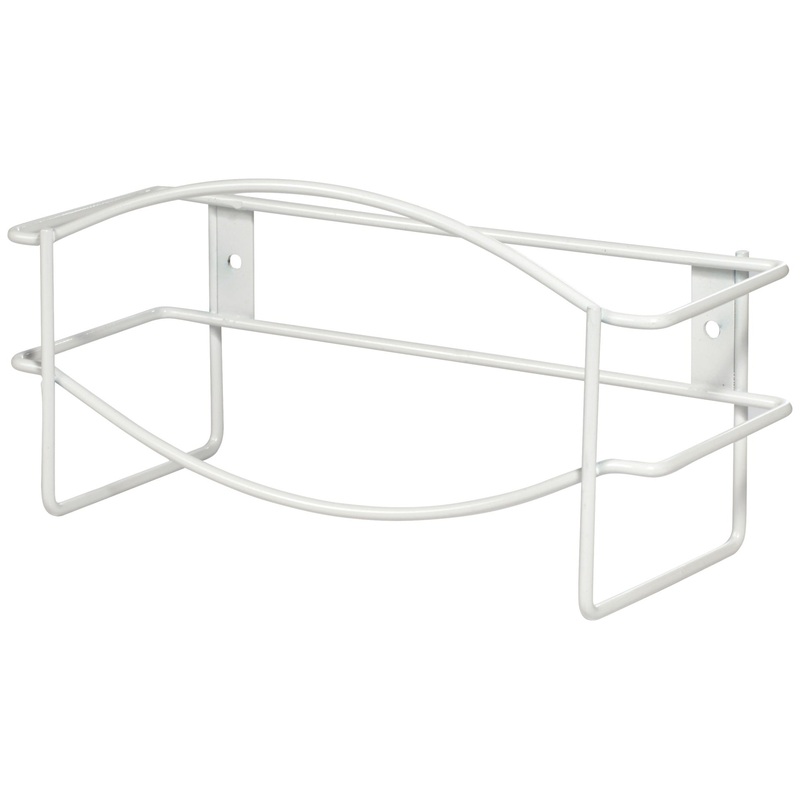 Winco WHW-11 Wall-Mount Steel Wire Glove Box Holder 10-1/4" x 3-5/8" x 5"H - White - Fits (1) 9-3/4" x 3-1/4" Box - 12/Case