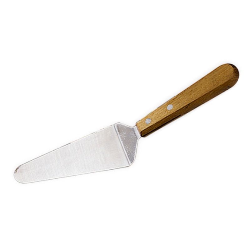 American Metalcraft 19006 10 " Pizza/Pie Server w/ Tapered Offset Blade, Stainless/Wood - 120ea/Case